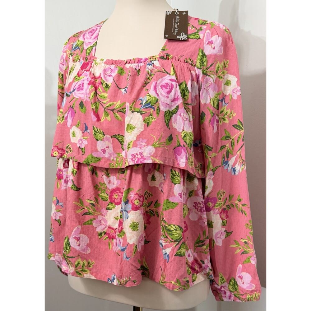 NWT Matilda Jane Enchanted Garden Always Blooming Floral Pink Top Girl's Size 16